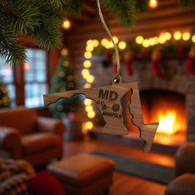 Load image into Gallery viewer, Ornament - CUSTOM - Maryland State State with Cities