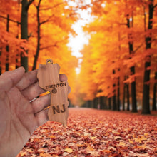 Load image into Gallery viewer, Ornament - CUSTOM - New Jersey State with Cities