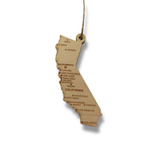 Load image into Gallery viewer, Ornament - CUSTOM - California State with Cities