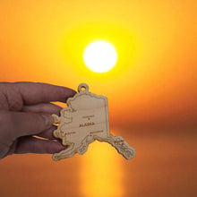 Load image into Gallery viewer, Ornament - CUSTOM - Alaska State with Cities