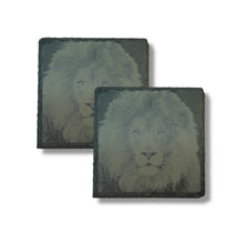 Load image into Gallery viewer, Coaster - Slate - Lion - SET OF 2