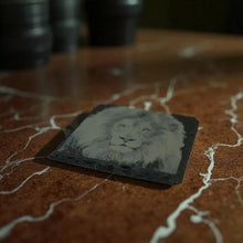 Load image into Gallery viewer, Coaster - Slate - Lion - SET OF 2