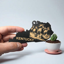 Load image into Gallery viewer, Ornament - Black - Kentucky with Horses