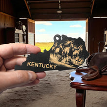 Load image into Gallery viewer, Ornament - Black - Kentucky with Horses