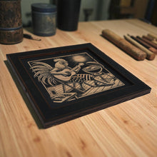 Load image into Gallery viewer, Framed Art - CUSTOM - Rooster BBQ Guitar