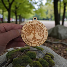 Load image into Gallery viewer, Ornament - Thanks for Helping Me Grow - Raw Wood 3x3in