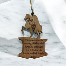 Load image into Gallery viewer, When you Arise in the Morning Marcus Aurelius CEDAR Ornament