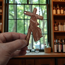 Load image into Gallery viewer, Jesus carrying cross - Cedar Ornament
