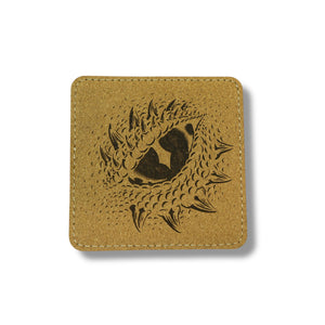 Coaster - Dragons Eye - SET OF 2 - Leather or Stitched Cork