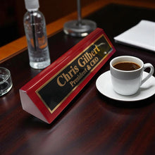 Load image into Gallery viewer, Desk Wedge Name Plate - Personalized Titles and Styles - 11 Inches