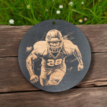 Load image into Gallery viewer, Ornament - Black - Football SET of 3