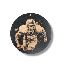 Load image into Gallery viewer, Ornament - Black - Football SET of 3