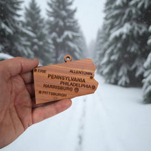 Load image into Gallery viewer, Ornament - CUSTOM - Pennsylvania State with Cities