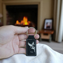 Load image into Gallery viewer, Keychain - Rectangle - Nike Goddess of Victory - Leather