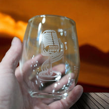 Load image into Gallery viewer, 15oz Stemless Wine Glass -  Microphone