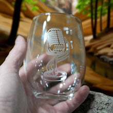Load image into Gallery viewer, 15oz Stemless Wine Glass -  Microphone