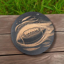 Load image into Gallery viewer, Ornament - Black - Football SET of 3