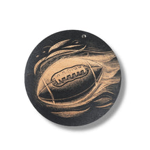 Load image into Gallery viewer, Ornament - Black - Football SET of 3