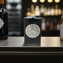 Load image into Gallery viewer, 8oz BLACK Mayan Calendar Flask