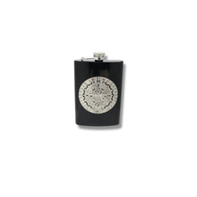 Load image into Gallery viewer, 8oz BLACK Mayan Calendar Flask