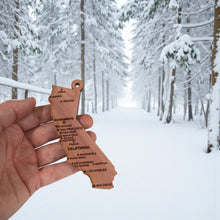 Load image into Gallery viewer, Ornament - CUSTOM - California State with Cities