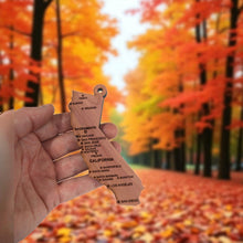 Load image into Gallery viewer, Ornament - CUSTOM - California State with Cities