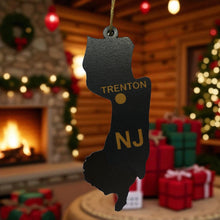 Load image into Gallery viewer, Ornament - CUSTOM - New Jersey State with Cities