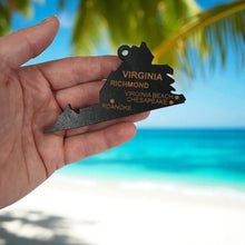 Load image into Gallery viewer, Ornament - CUSTOM - Virginia State with Cities