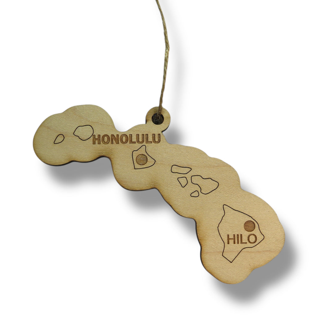 Ornament - CUSTOM - Hawaii State with Cities