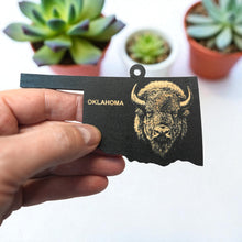 Load image into Gallery viewer, Ornament - Black - Oklahoma with Bison