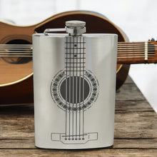 Load image into Gallery viewer, 8oz Acoustic Guitar Stainless Steel Flask