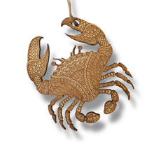 Load image into Gallery viewer, Ornament - Crab - Raw Wood
