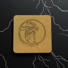 Load image into Gallery viewer, Coaster - Alien Fossil - SET OF 2 - Leather or Stitched Cork