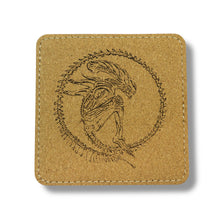 Load image into Gallery viewer, Coaster - Alien Fossil - SET OF 2 - Leather or Stitched Cork