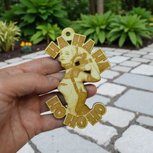 Load image into Gallery viewer, Ornament - Ha Ha Ha Ho Ho Ho - Raw Wood 3x4in