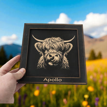 Load image into Gallery viewer, Framed Art - PERSONALIZED - CUSTOM - Highland Cow