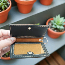 Load image into Gallery viewer, Keychain ID Holder Wallet - Star of David - Leather