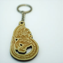 Load image into Gallery viewer, Keychain - Alien Fossil  - Birch wood