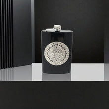 Load image into Gallery viewer, 8oz BLACK Mayan Calendar Flask