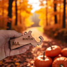 Load image into Gallery viewer, Ornament - CUSTOM - Massachusetts State with Cities