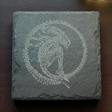 Load image into Gallery viewer, Coaster - Slate - Alien Fossil - SET OF 2