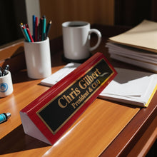 Load image into Gallery viewer, Desk Wedge Name Plate - Personalized Titles and Styles - 11 Inches