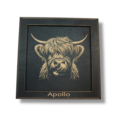 Framed Art - PERSONALIZED - CUSTOM - Highland Cow
