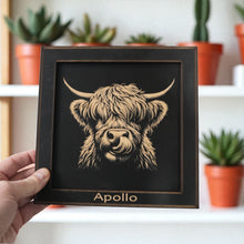 Load image into Gallery viewer, Framed Art - PERSONALIZED - CUSTOM - Highland Cow