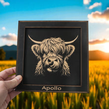 Load image into Gallery viewer, Framed Art - PERSONALIZED - CUSTOM - Highland Cow