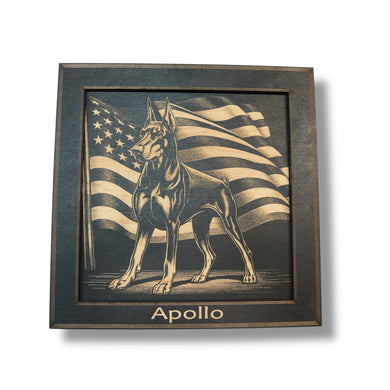 Framed Art - PERSONALIZED - CUSTOM - Doberman - Dog