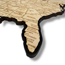 Load image into Gallery viewer, Detailed 50 State map with cities Puzzle - 26x18 Inches - 52 Piece Wood