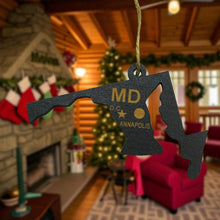 Load image into Gallery viewer, Ornament - CUSTOM - Maryland State State with Cities