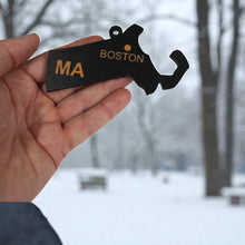 Load image into Gallery viewer, Ornament - CUSTOM - Massachusetts State with Cities