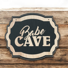 Load image into Gallery viewer, Babe Cave - Black Door Sign